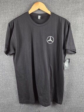 Mercedes Benz T Shirt Mens Large Black Short Sleeve Logo Genuine Merch